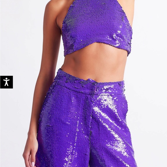 PatBO sequin wide leg pants - Picture 5 of 5